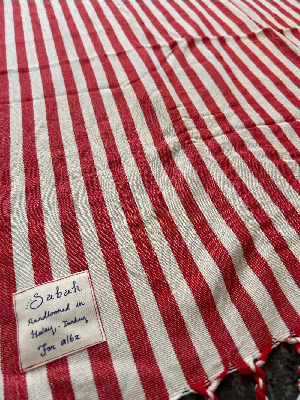 SABAH Peshtemal Fethiye Turkish Handloomed Cotton Striped Towel #0501267